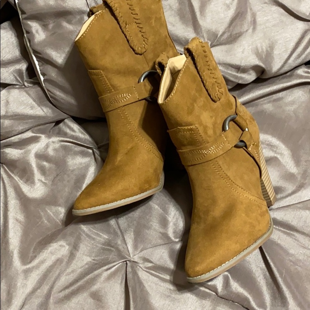 Suede booties
